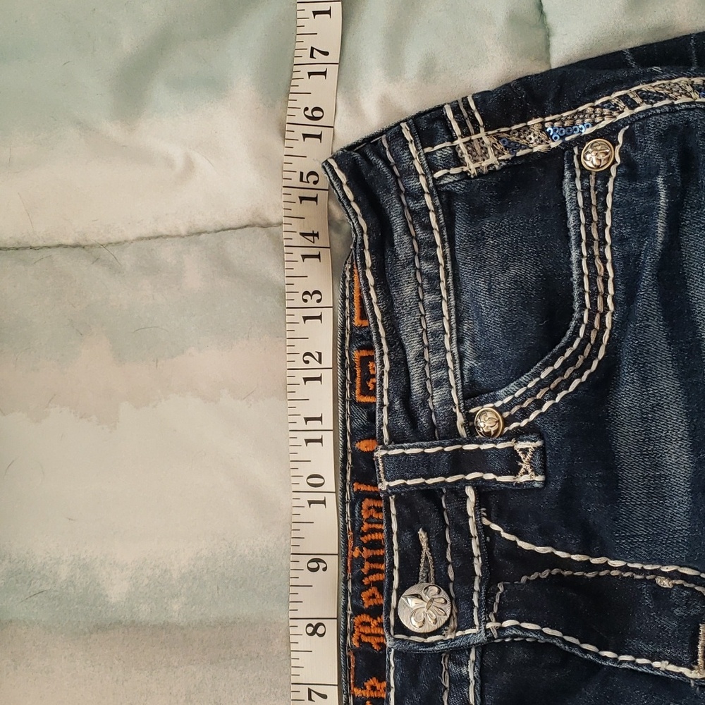 Rock Revival Ginger Easy Fit Jeans 28x30 Bootcut Thick Stitch Western Denim - Picture 10 of 16